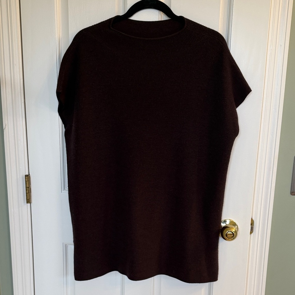 Eileen Fisher Dark Brown Tunic Top